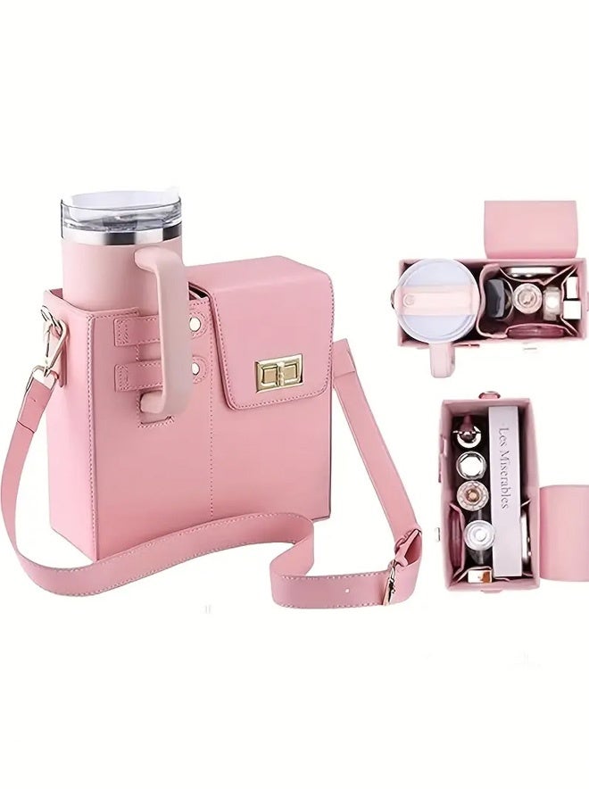 Generic Water Bottle Bag Outdoor Portable Crossbody Bag Stanley Cup Holder with Strap Women's Shoulder Bags - Image 3