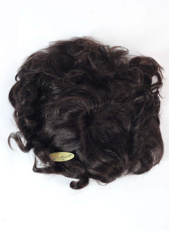 ريتزكارت باروكة شعر بشري أوروبي بكر من ريتزكارت، مقاس 9x6، مصنوعة من الدانتيل الفرنسي، مع غطاء شعر من الدانتيل الناعم الرقيق، لون بني داكن، أسود. - Image 2