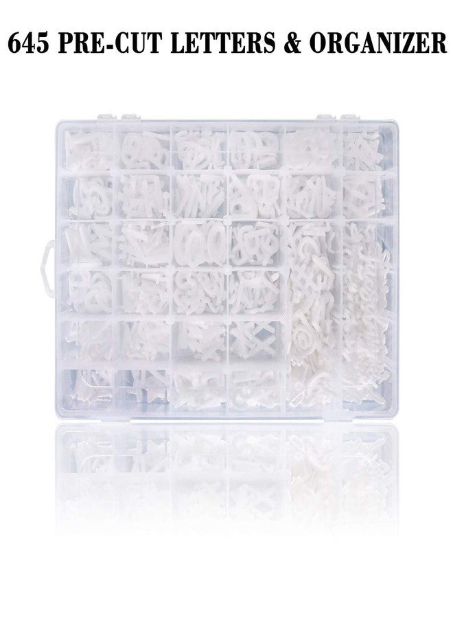 Garsum Letter Board Letters,645 PRE-Cut Characters (3/4 and 1 Inch,White) With Sorting Tray - Image 4