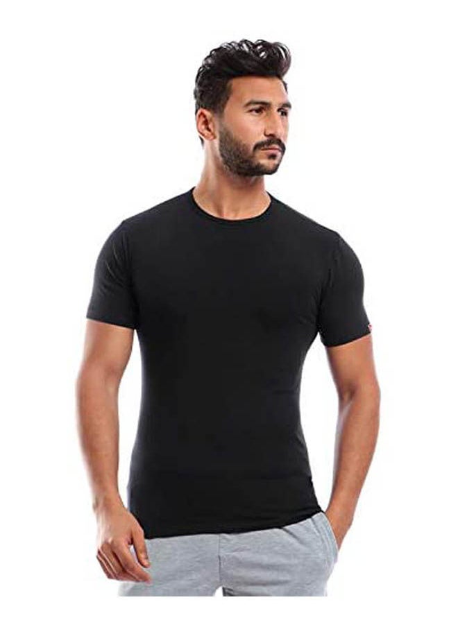 COTTONIL Basic Round Neck Short Sleeve Undershirts Pack Of 3
