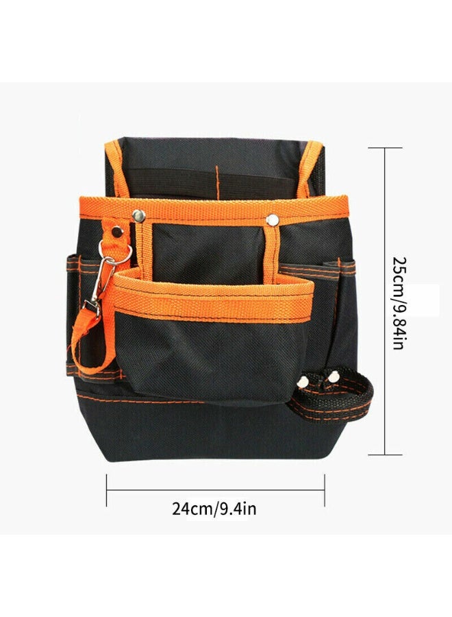 Hardware Tool Storage Belt Bag Multifunctional for Electrician Carpenter Construction Technician Gardening, Work Organizer Hammer Holder Nail Pocket with Adjustable Nylon Belt - Image 5