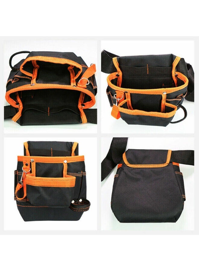 Hardware Tool Storage Belt Bag Multifunctional for Electrician Carpenter Construction Technician Gardening, Work Organizer Hammer Holder Nail Pocket with Adjustable Nylon Belt - Image 4