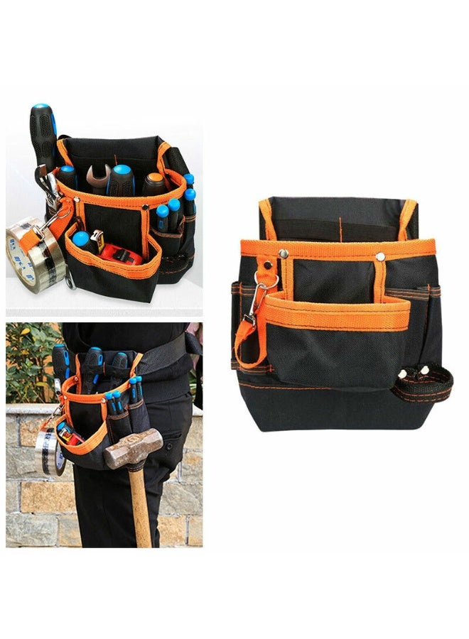 Hardware Tool Storage Belt Bag Multifunctional for Electrician Carpenter Construction Technician Gardening, Work Organizer Hammer Holder Nail Pocket with Adjustable Nylon Belt - Image 1