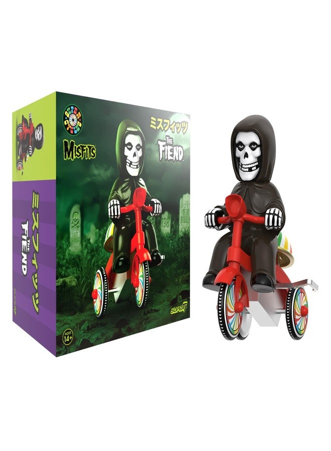 Super7 Super Cycles Misfits Fiend with Red Trike - 5" Misfits Action Figure Classic Music Collectibles and Retro Toys - Image 1
