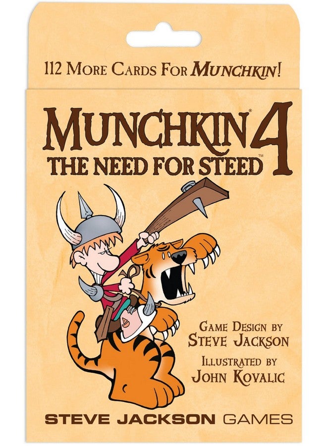 STEVE JACKSON GAMES Munchkin 4 - The Need For Steed Card Game Expansion |112-Card Expansion | Adult, Kids, & Family Game | Fantasy Adventure RPG | Ages 10+ | 3-6 Players | Avg Play Time 120 Min | From Steve Jackson Games - Image 3