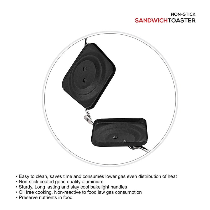 RBGIIT NonStick Aluminium Sandwich ToasterSandwich MakerGas ToasterGas bread toasterInstant Toaster Maker Toast - Image 5