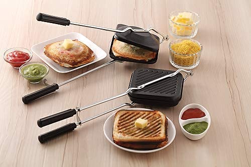 RBGIIT NonStick Aluminium Sandwich ToasterSandwich MakerGas ToasterGas bread toasterInstant Toaster Maker Toast - Image 1