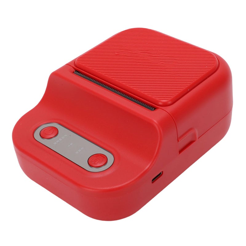 Red Portable Thermal Label Printer Bluetooth App Phone Photos Multiple Templates - Image 4