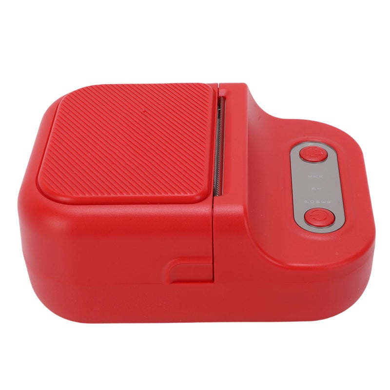 Red Portable Thermal Label Printer Bluetooth App Phone Photos Multiple Templates - Image 3
