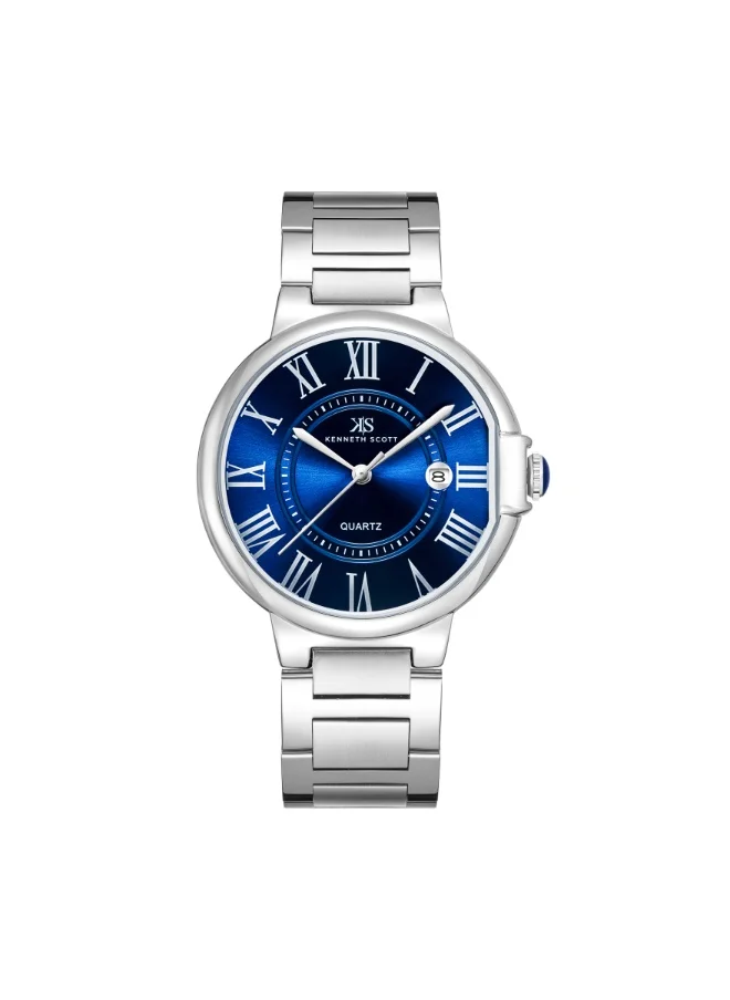 كينيث سكوت Men's Stainless Steel Analog Watch K23053-SBSN - 41 mm