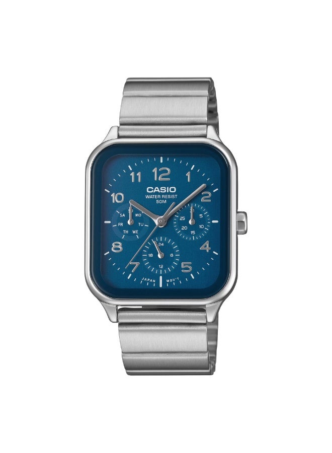 CASIO Standard Analog MTP-M306D-2AV Stainless Steel Band Men's Watch-44.5 × 34 × 9.4 mm