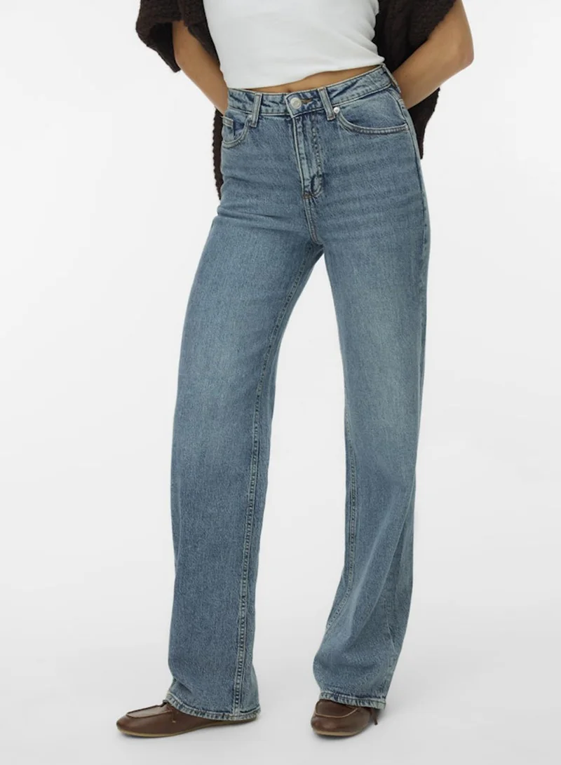 Vero Moda  High Rise Wide Leg Jeans for Women | Best Price UAE