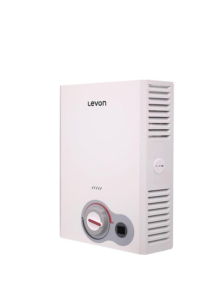 LEVON Levon gas heater, 6 liters, digital, silver/without stove/with charger  - Image 1