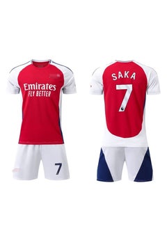 General 2024-2025 Season Soccer Jersey SAKA#7 Soccer Jersey/Shorts Gift Set Kids Size & Adult Size, Gift for Fan Friends  - Image 1