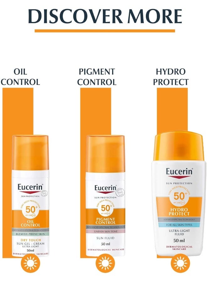 Eucerin Face Sunscreen Photoaging Control Anti-Age Sun Fluid, High Uva/Uvb Protection, Spf 50, Reduces Appearance Of Wrinkles, Suitable As Make-Up Base, For All Skin Types, 50Ml - Image 5