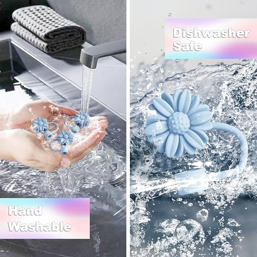 GVYGVY 6Pcs Straw Toppers, Cute Flower Straw Covers Cap for Stanley Cup Accessories, 10mm Silicone Drinking Topper for Stanley 30&40 Oz Tumbler Cups - Image 4