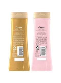 Caress Body Wash Set Shea Butter & Brown Sugar + Daily Silk White Peach & Orange Blossom Moisturizing Body Wash For Gorgeous Radiant Skin Body Soap Liquid Set 20 Fl Oz (2 Piece Set)  - Image 2