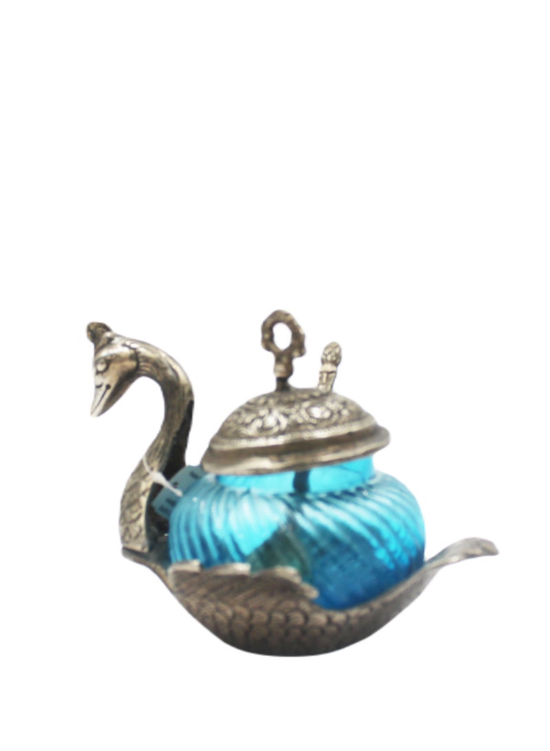 Antique Museum Handmade White Metal Duck Design Sugar Pot - 16 X 11 cm  - Image 1
