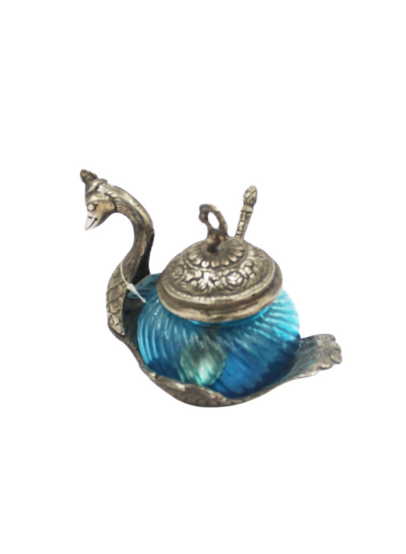 Antique Museum Handmade White Metal Duck Design Sugar Pot - 16 X 11 cm  - Image 3