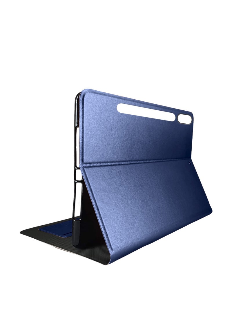 Cat - Cot Samsung Galaxy Tab S10 FE 10.9 5G 2025 (10.9 inches) CAT-COT Series PU Leather with Card Holder Flip Case Cover - Navy Blue  - Image 2