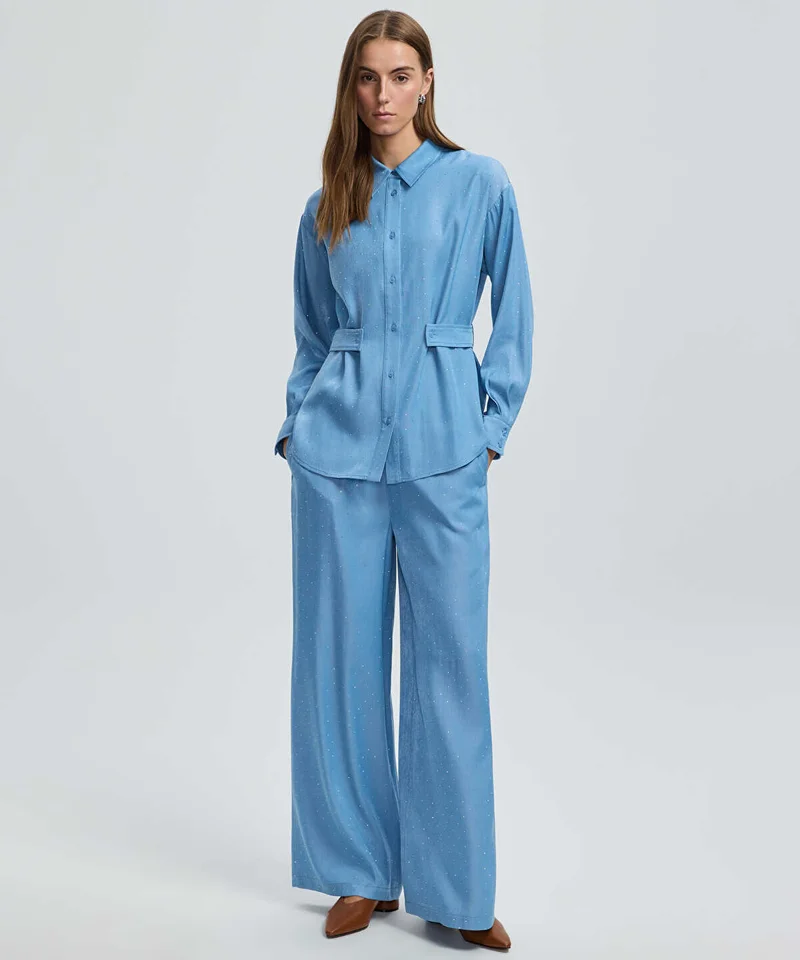 ايبيكيول Rhinestone Embellished Shirt