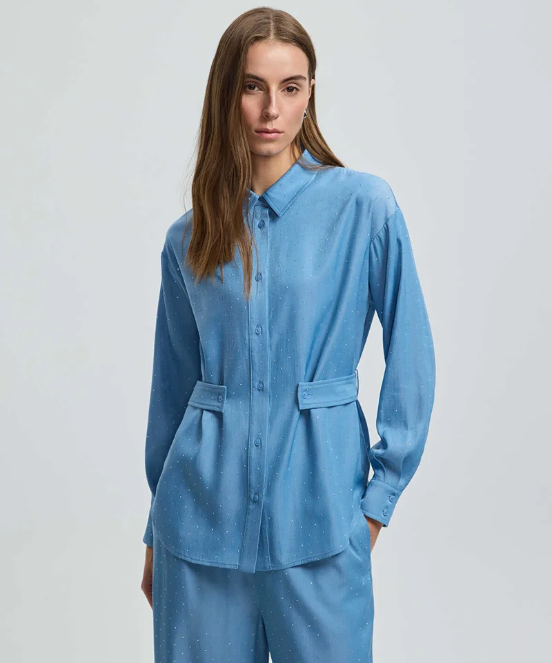 ايبيكيول Rhinestone Embellished Shirt