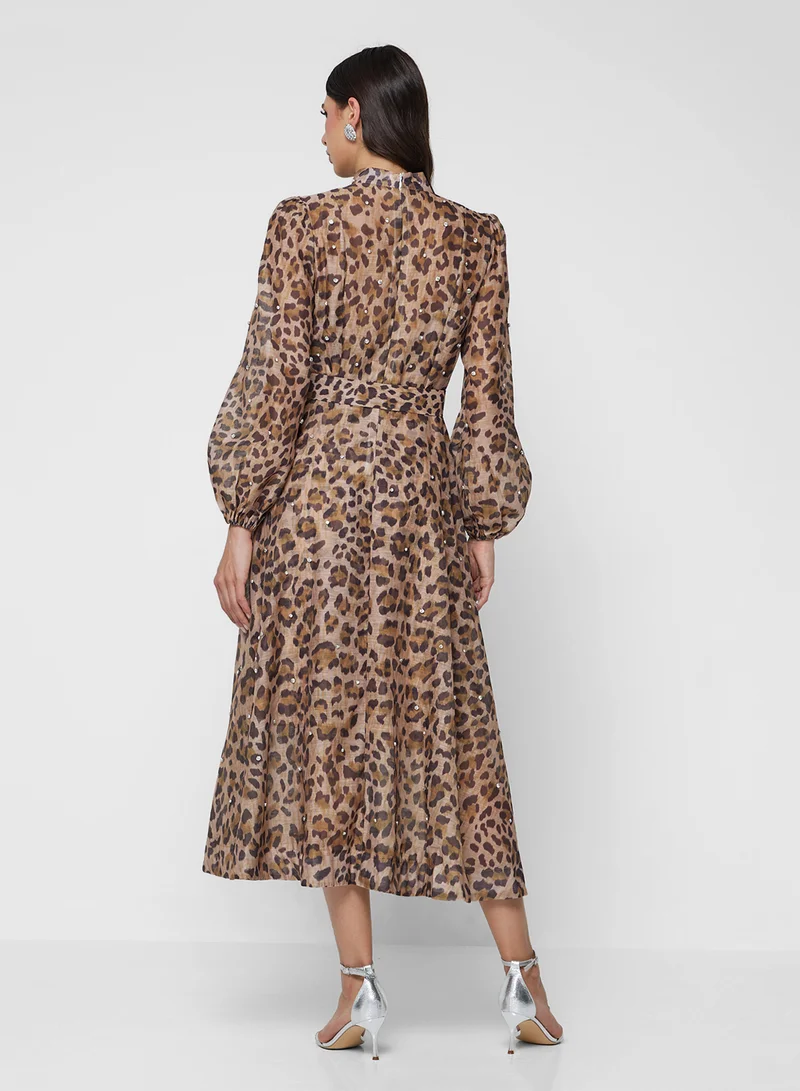 خزانة Animal Print A-line Dress