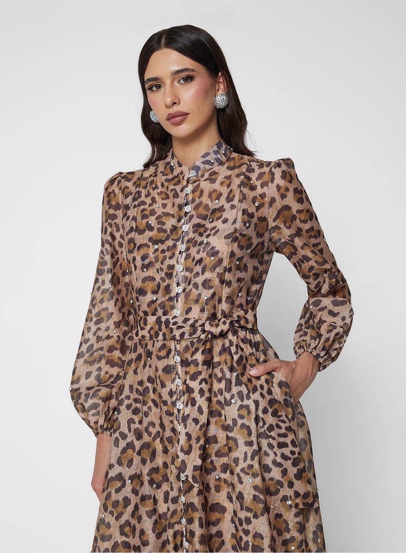 Khizana Animal Print A-line Dress - Image 3