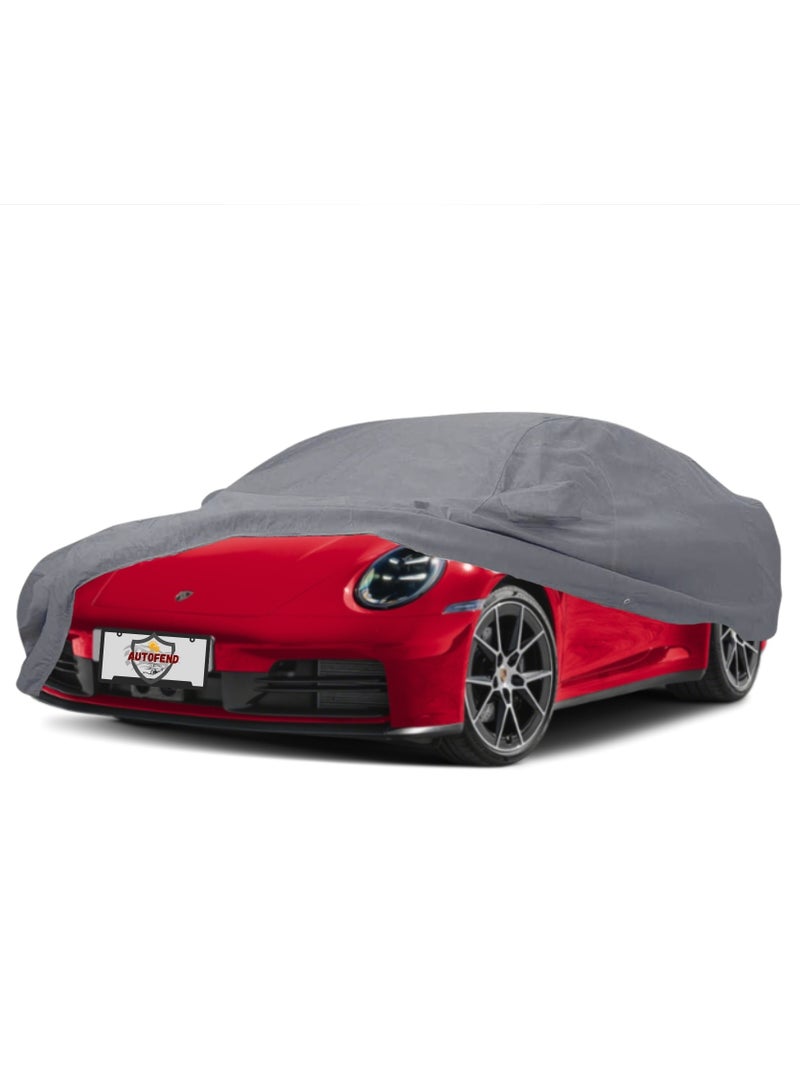 Zipporah All Weather Premium Lightweight 6-Layers Protective Car Cover 210T Compatible for 2019-2025 Porsche 911 Carrera with Left Driver Side Door Zipper, Security Lock and Mirror Pockets - Image 1