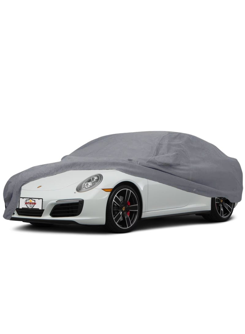 Zipporah All Weather Premium Lightweight 6-Layers Protective Car Cover 210T Compatible for 2019-2025 Porsche 911 Carrera with Left Driver Side Door Zipper, Security Lock and Mirror Pockets - Image 2