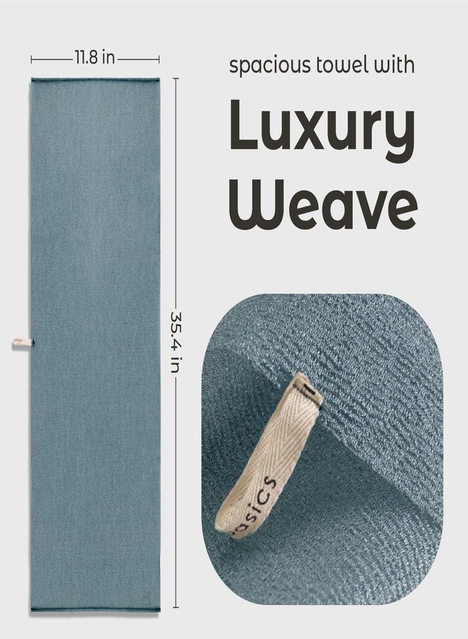 MainBasics Exfoliating Shower Towel - Japanese Nylon Bath Towel and Body Washcloth, Quick-Dry, Durable, Deep Exfoliation (Set of 3, Airy Blossom) - Image 3