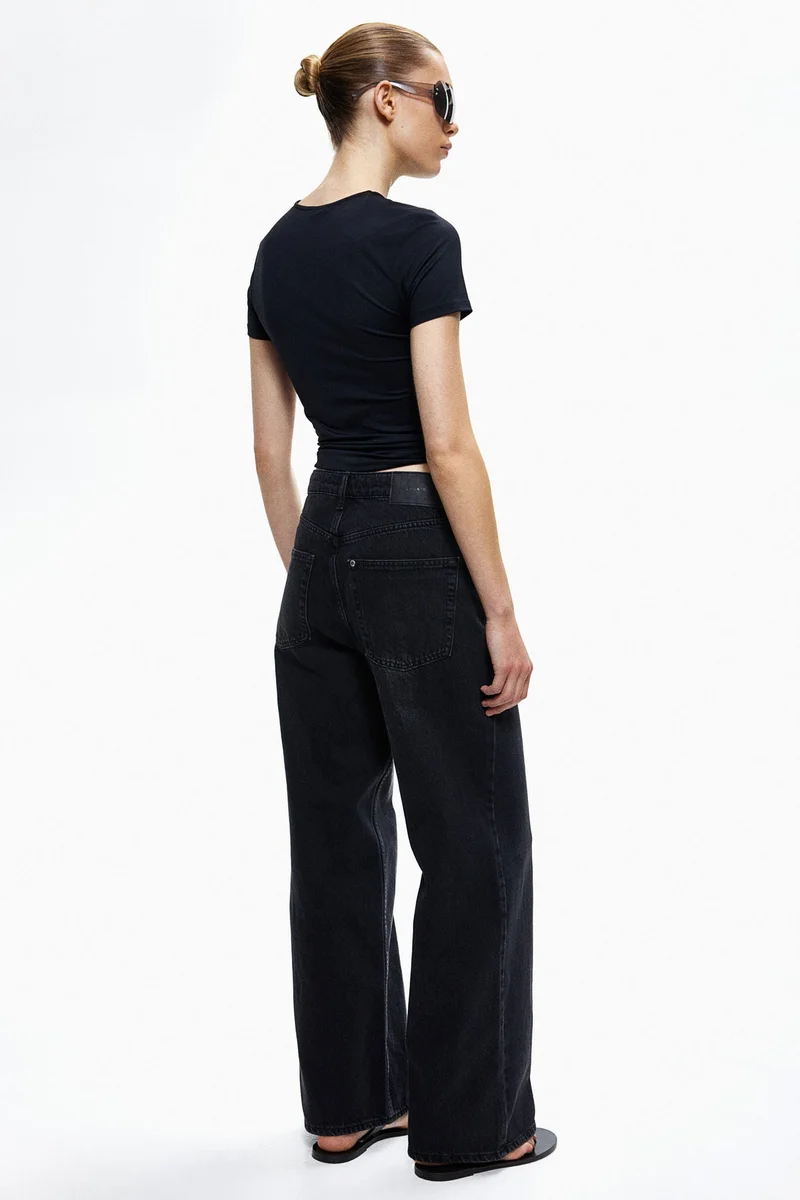 H&M Petite Length Wide Ultra High Jeans