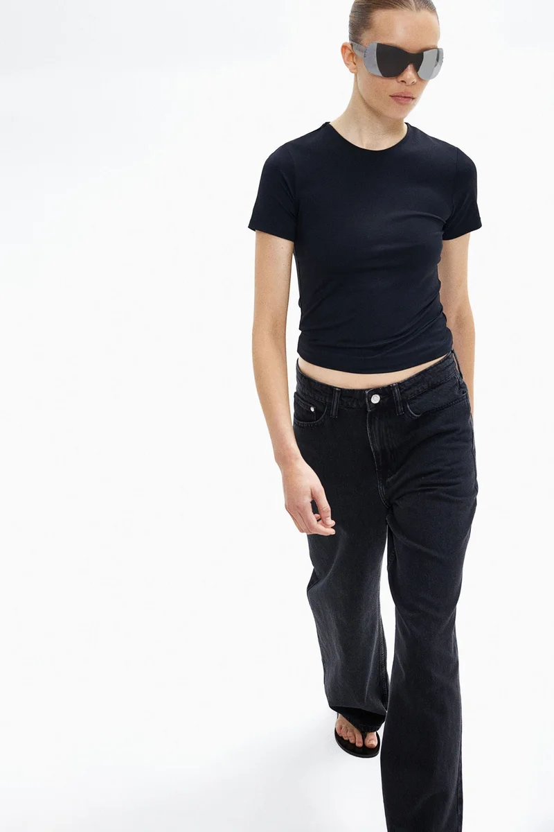 H&M Petite Length Wide Ultra High Jeans
