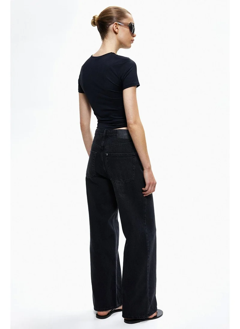 H&M Petite Length Wide Ultra High Jeans