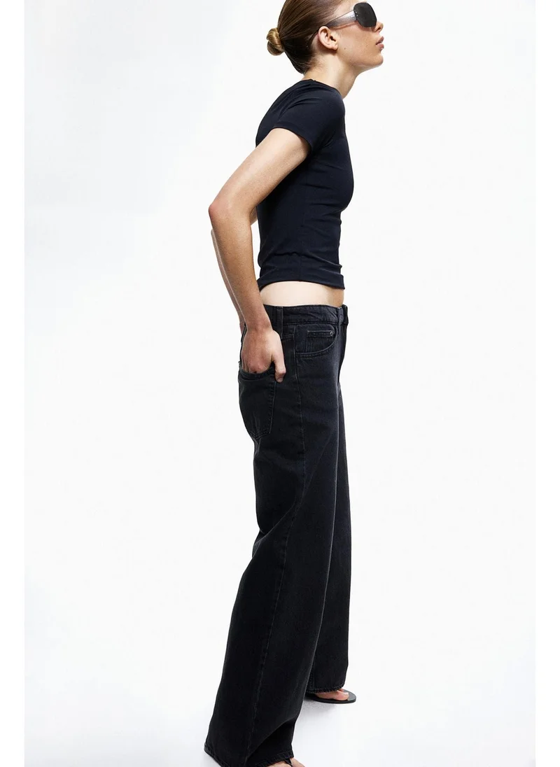 H&M Petite Length Wide Ultra High Jeans