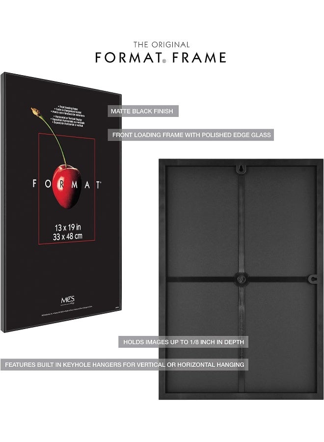 MCS Format 13x19 Poster Frame Black Woodgrain Vertical  Horizontal Wall Hanging Large Picture Frame for Photos Posters  Art Prints 6Pack - Image 3