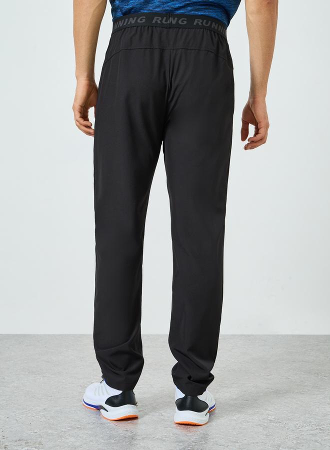 Styli Active Men Black Graphic Training Track Pants - Image 4