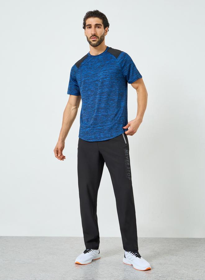 Styli Active Men Black Graphic Training Track Pants - Image 2