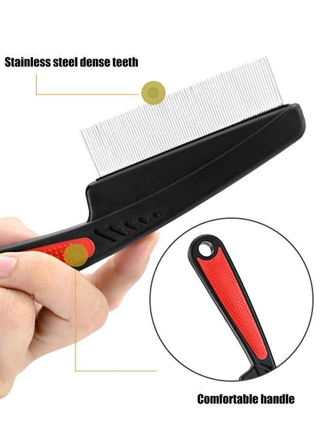 Generic Dandruff Comb Fine Tooth Scalp Detox Comb Lice for Women, Men & Kids Stainless Steel Scalp Detoxing, Sweep & Massage Hair Brush Tool for Hair Care (2PCS)  - Image 5