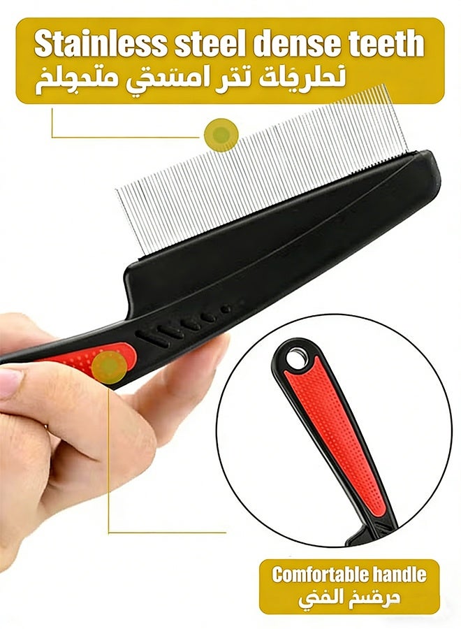 الفولاذ المقاوم للصدأ مجموعة فرشاة الرأس 2PCS، الأسنان الرفيعة فرشاة إزالة السموم من فروة الرأس مع زر واحد، أدوات التدليك ضد القشرة للأطفال للرجال والنساء، مناسبة لجميع تجعيد الشعر / الشعر المستقيم، سهلة الحمل، مناسبة للسفر والعناية بالشعر اليومية - Image 5