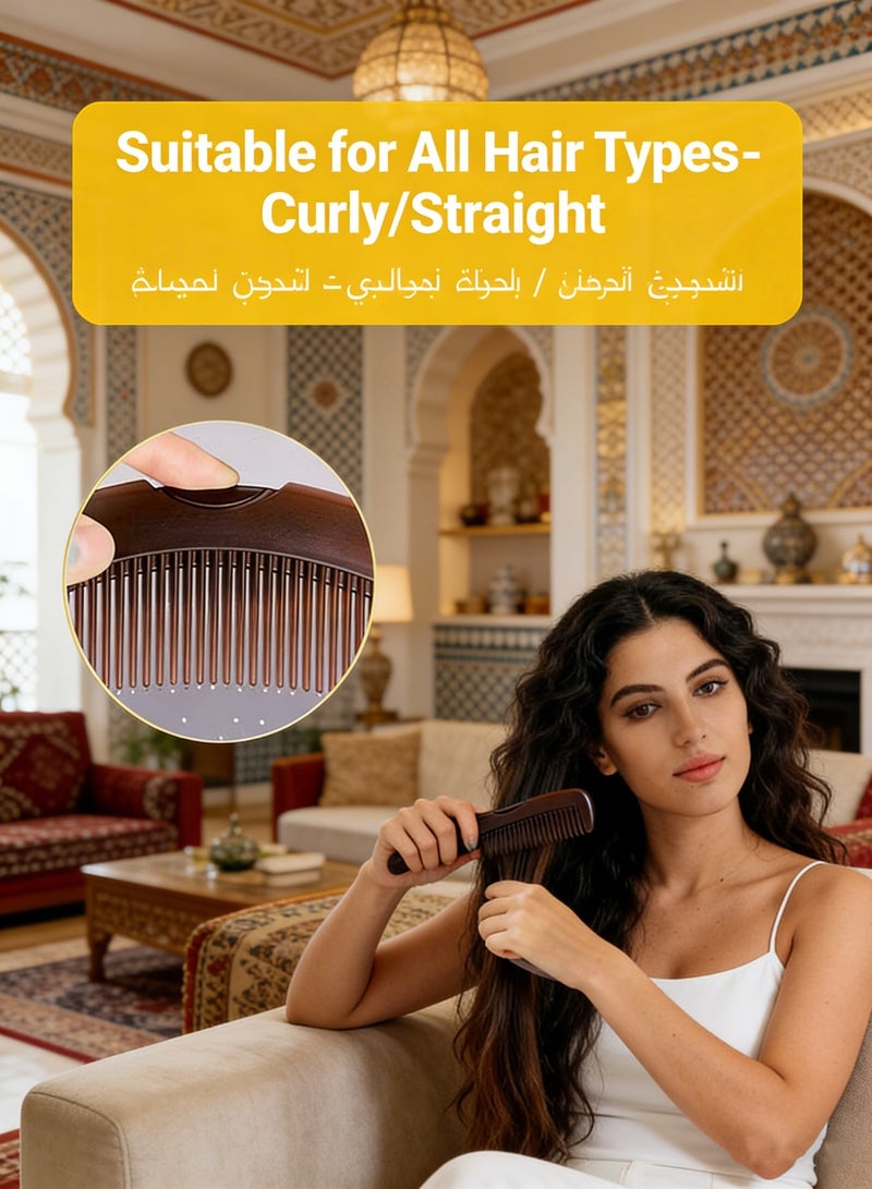 Lice Combs, Dandruff Comb, Massage Comb Hollow-Pressure Design for Deep Scalp Cleansing, Hair Comb for Kids Adults Pets Dog Long/Short Hair (2Pcs) - Image 2