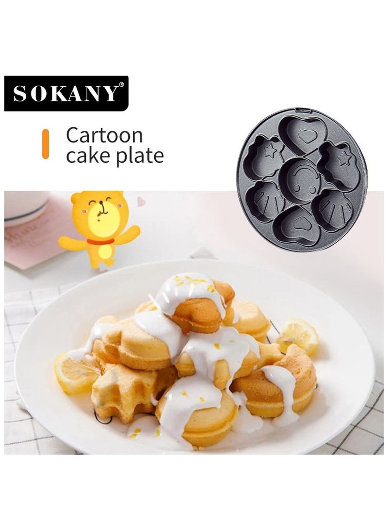 sokany - Sokany SK 08006 3in 1 Detachable Snack Maker With 600W High Power Double Side Heating and LED Lamp - Image 1