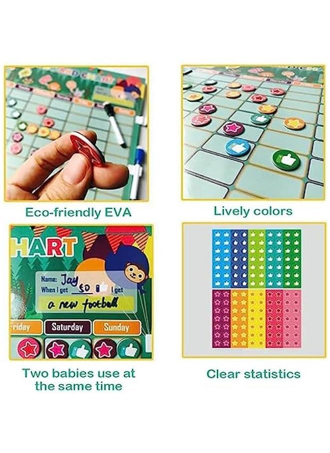 HOOKOR Kids Magnetic Reward and Responsibility System- Behavior Educational Toy, Kids Schedule Living Habits Home Reusable Reward Chart for Kids  - Image 2