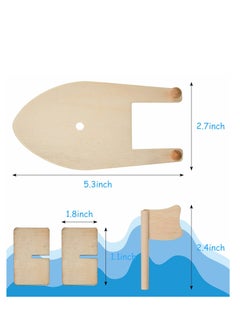 Y&D 12 Pcs DIY Wooden Sailboat Model Rubber Band Paddle Wood Boat Craft Paint Toys for Birthday Carnival Party Handmade Kids Gift School Projects  - Image 3