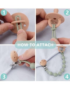 Gonice Silicone Pacifier Clip, 100% Silicone Pacifier Strap with Clip Keeps Pacifiers, Teethers & Small Toys in Place  - Image 3