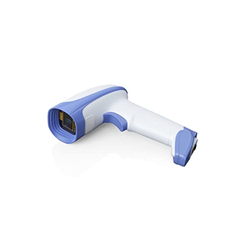 AMBIR BR200 Wireless/USB Barcode Scanner: Supports-1D,2D,PDF417, & QR barcodes. OS: Win, Mac, Linux, Android-White/Blue - Image 3