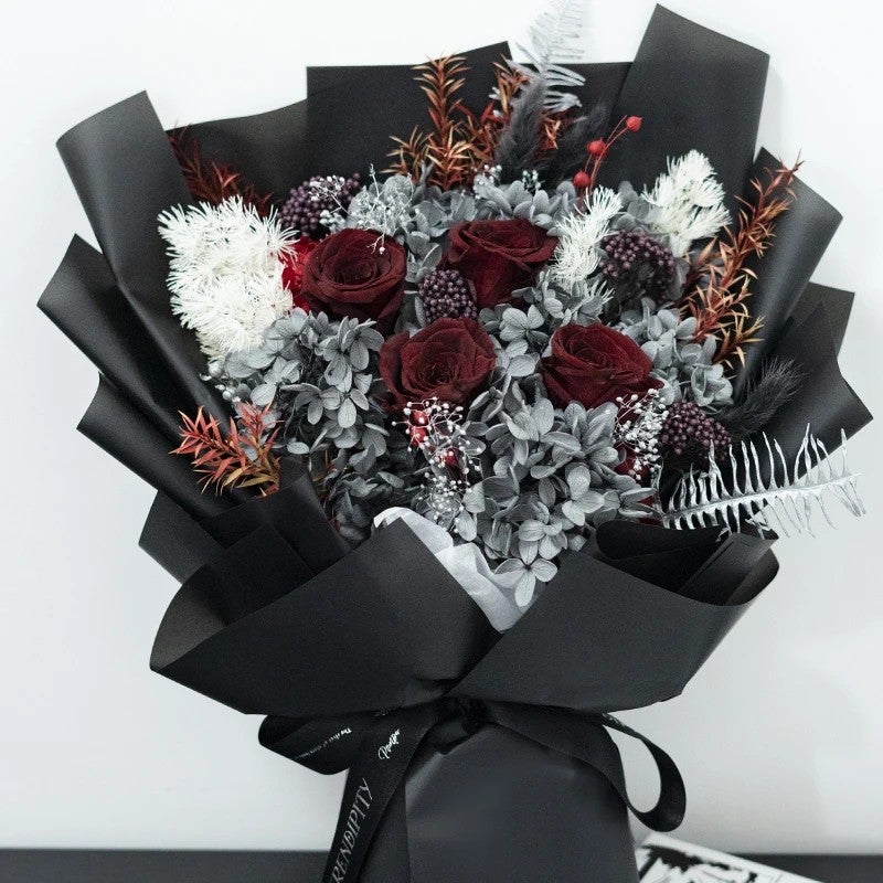 Bluejw Handmade Preserved Rose Flower Bouquet Valentine's Day Gift - Dried Plants Floral Arrangement in Gift Box - Image 5