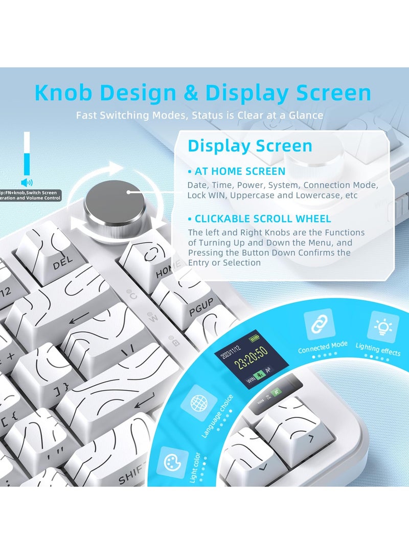 Attack Shark X85Pro Game Mechanical Keyboard Three Mode RGB Bluetooth Wireless Customization Hot Plug With Display Screen Office - Image 4