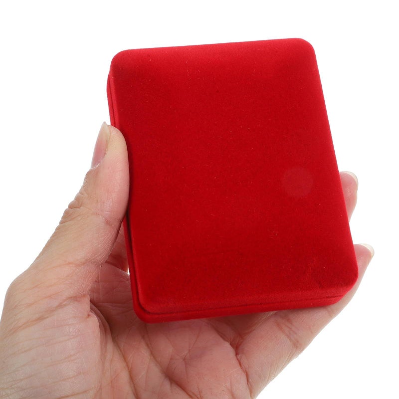 6pcs Red Velvet Jewelry Box Set for Necklaces Wedding Rings Storage - Image 5