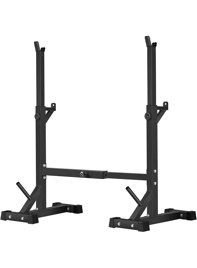ALCOACH Squat Rack Stand Barbell Rack Bench Press Rack Stand Home Gym Adjustable Weight Rack 550Lbs (HM 6) - Image 1